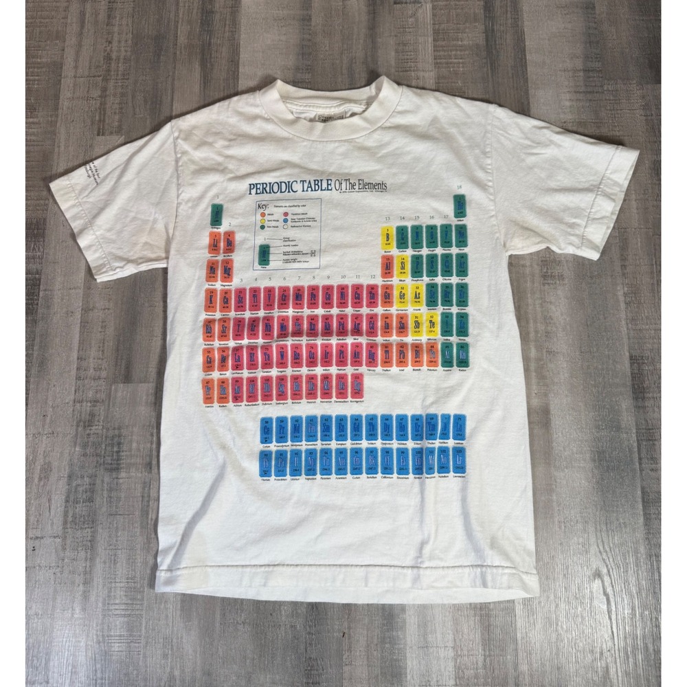 Vintage 1996 Periodic Table T-Shirt Carnegie Science Center Small